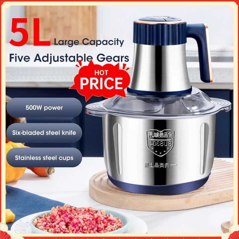 Baby 1 Year Food - 5L Elektrischer Fleischzerkleinerer aus 304 Edelstahl,
