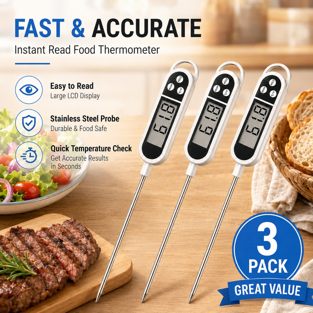 Baby Food Oil - Digitales Sonden-Thermometer mit großem Temperaturbereich und