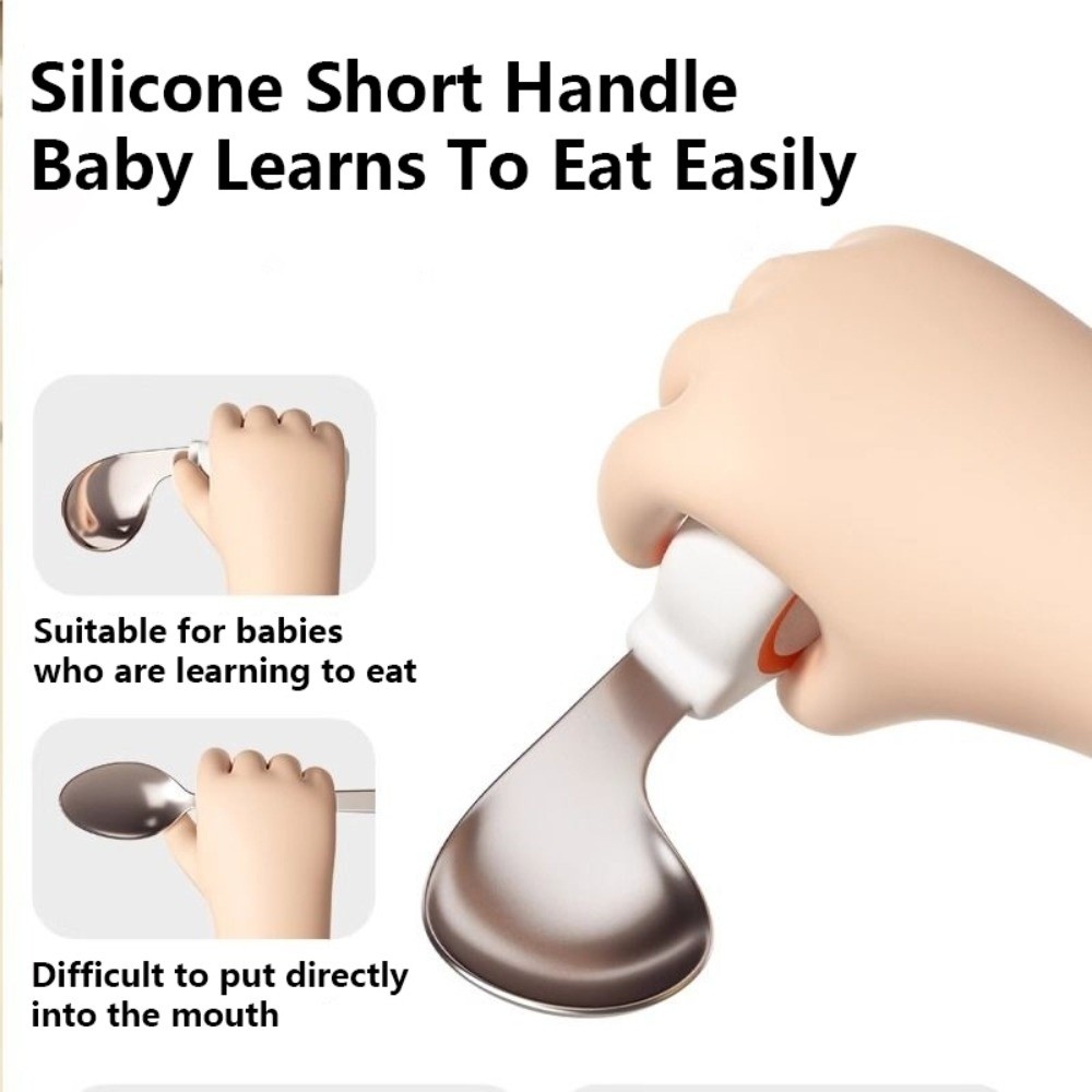 Self Feed Spoon - Silikon-Babygabel- und Löffel-Set, selbsternährend, mit Aufbewahrungsbox,