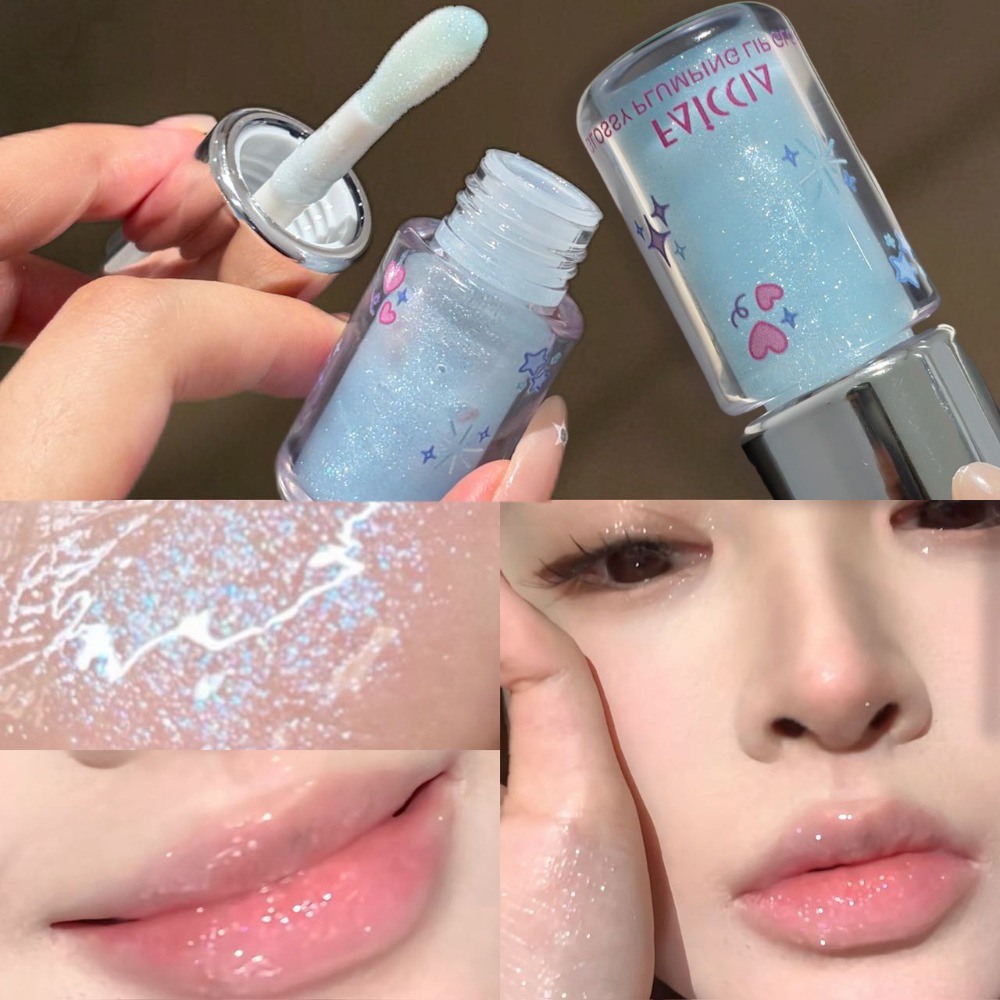 Baby Food Oil - Babyblauer Funkelnder Lipgloss Feiner Glanz Wasserglänzende