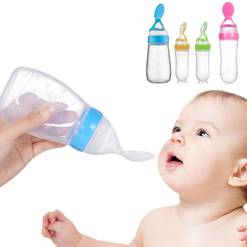 Baby Food Jars - Sichere Babyflasche, Löffel, Milchflasche, Baby-Training, Futterspender,