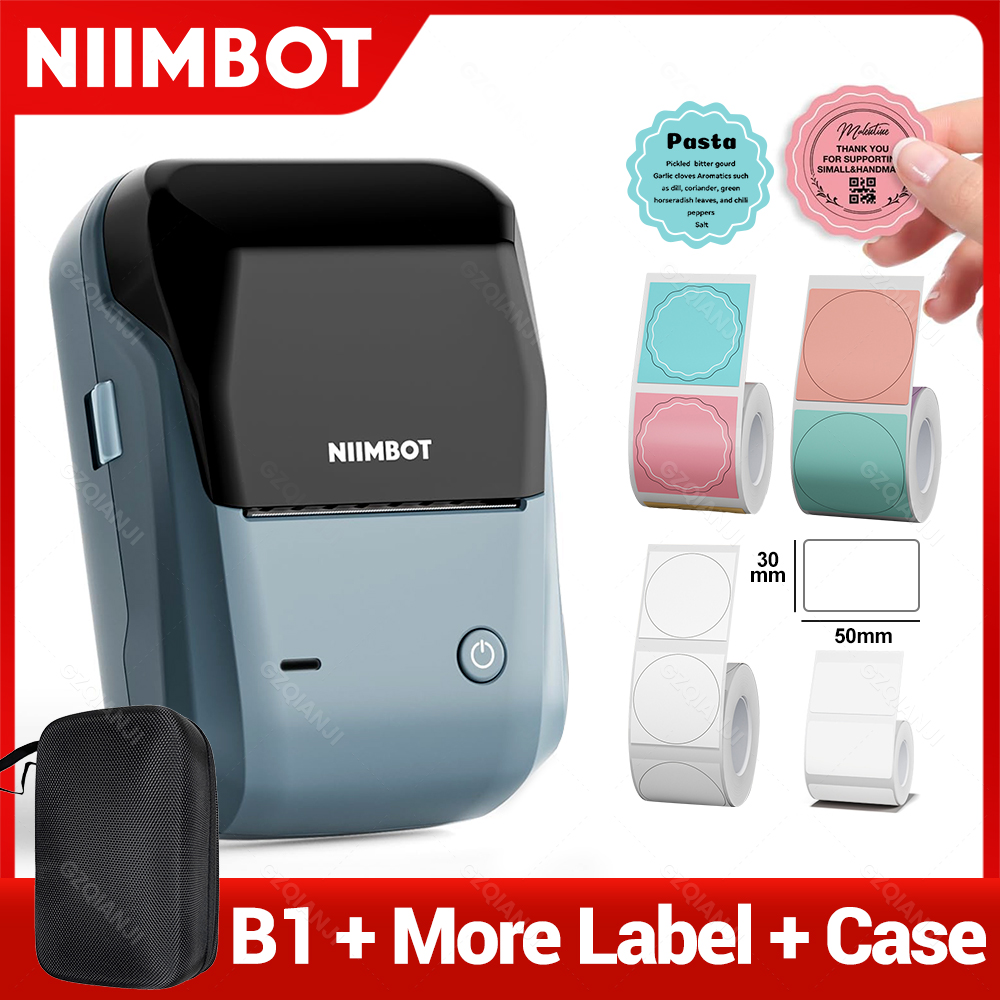 Baby Food Label - Niimbot B1 Mini-Etikett-Thermodrucker, tragbare selbstklebende Bluetooth-Maker-Maschine