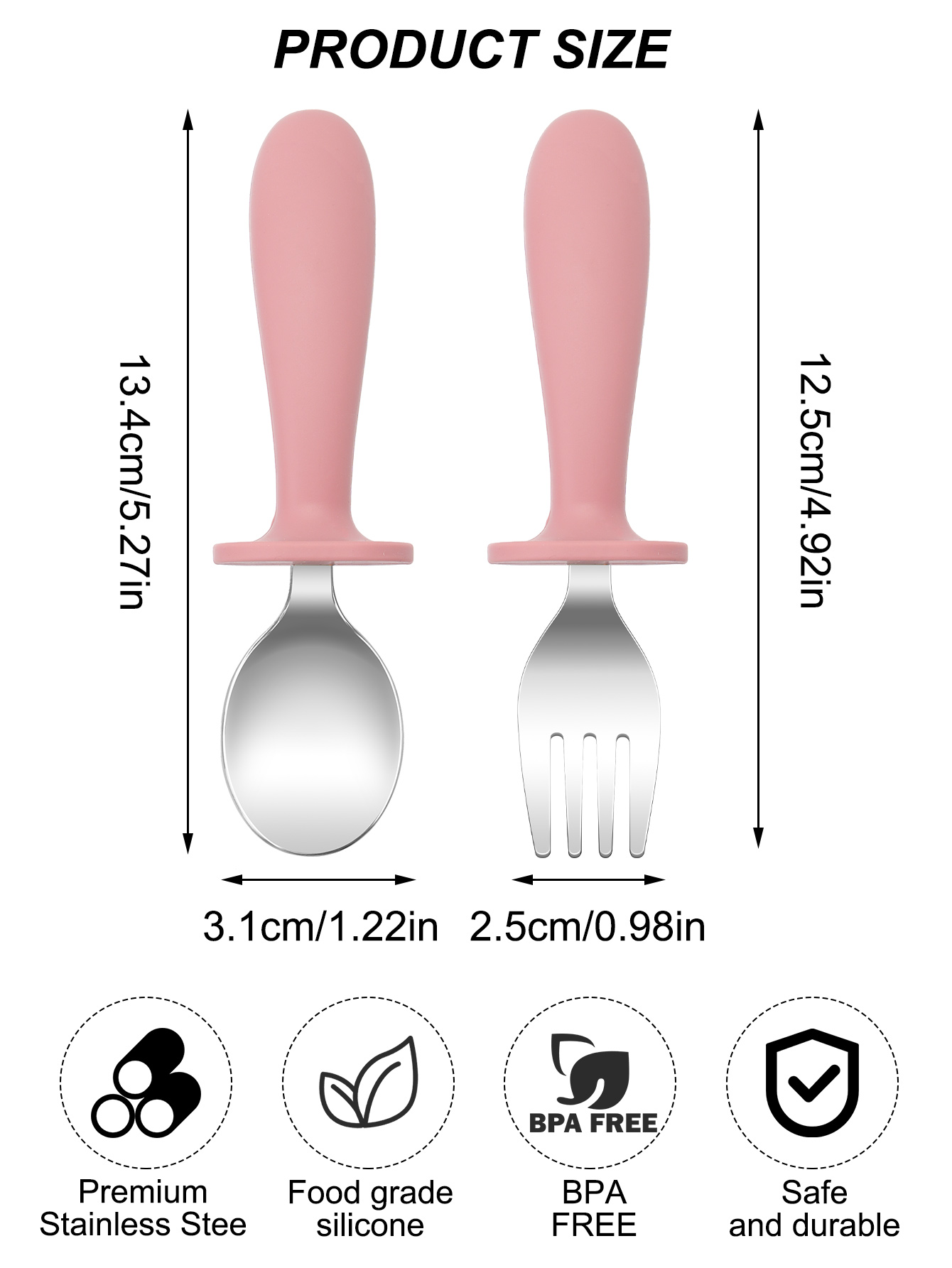 2PCS Edelstahl Gabel Löffel Se – Baby Food Utensils Set Bewertung und Preis