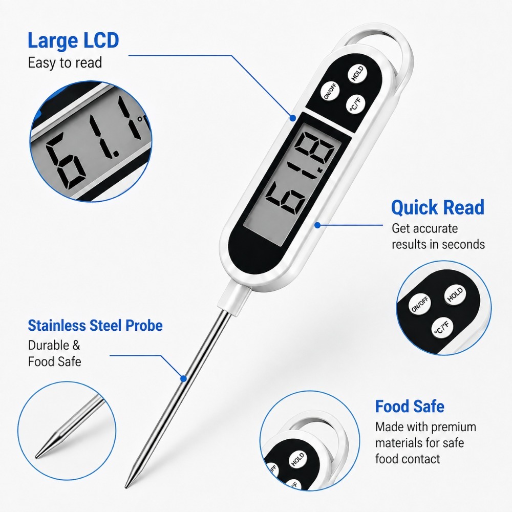 Digitales Sonden-Thermometer m – Baby Food Oil Bewertung und Preis
