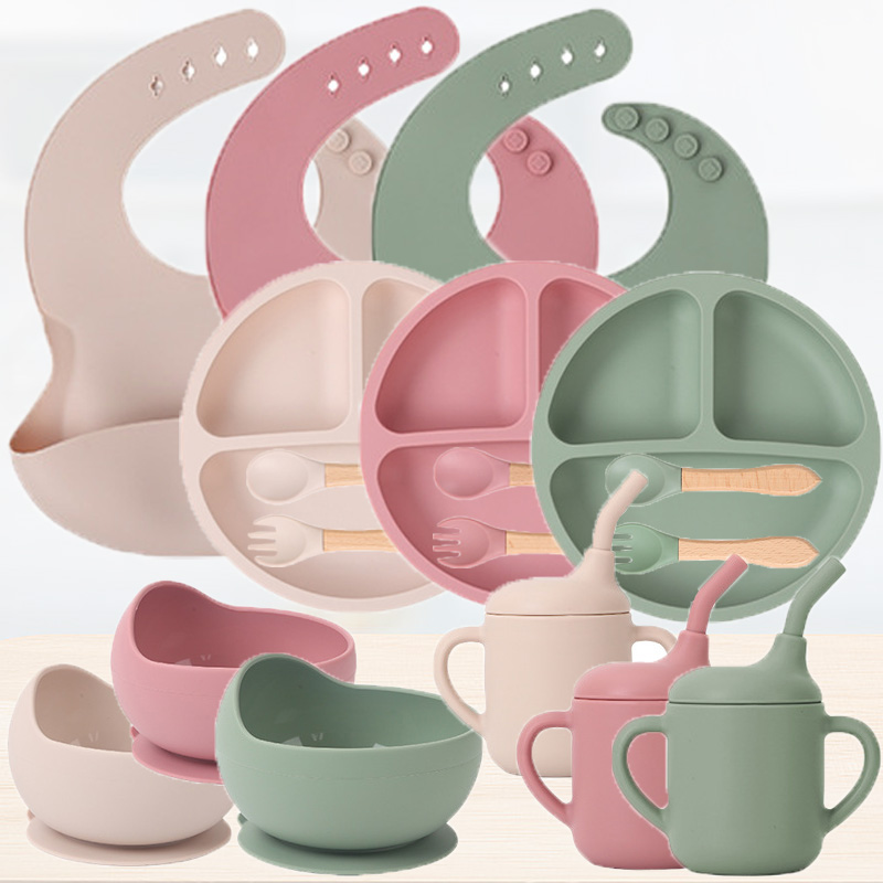 Kinder-Silikon-Geschirr-Set fü – Baby 1 Year Food Bewertung und Preis