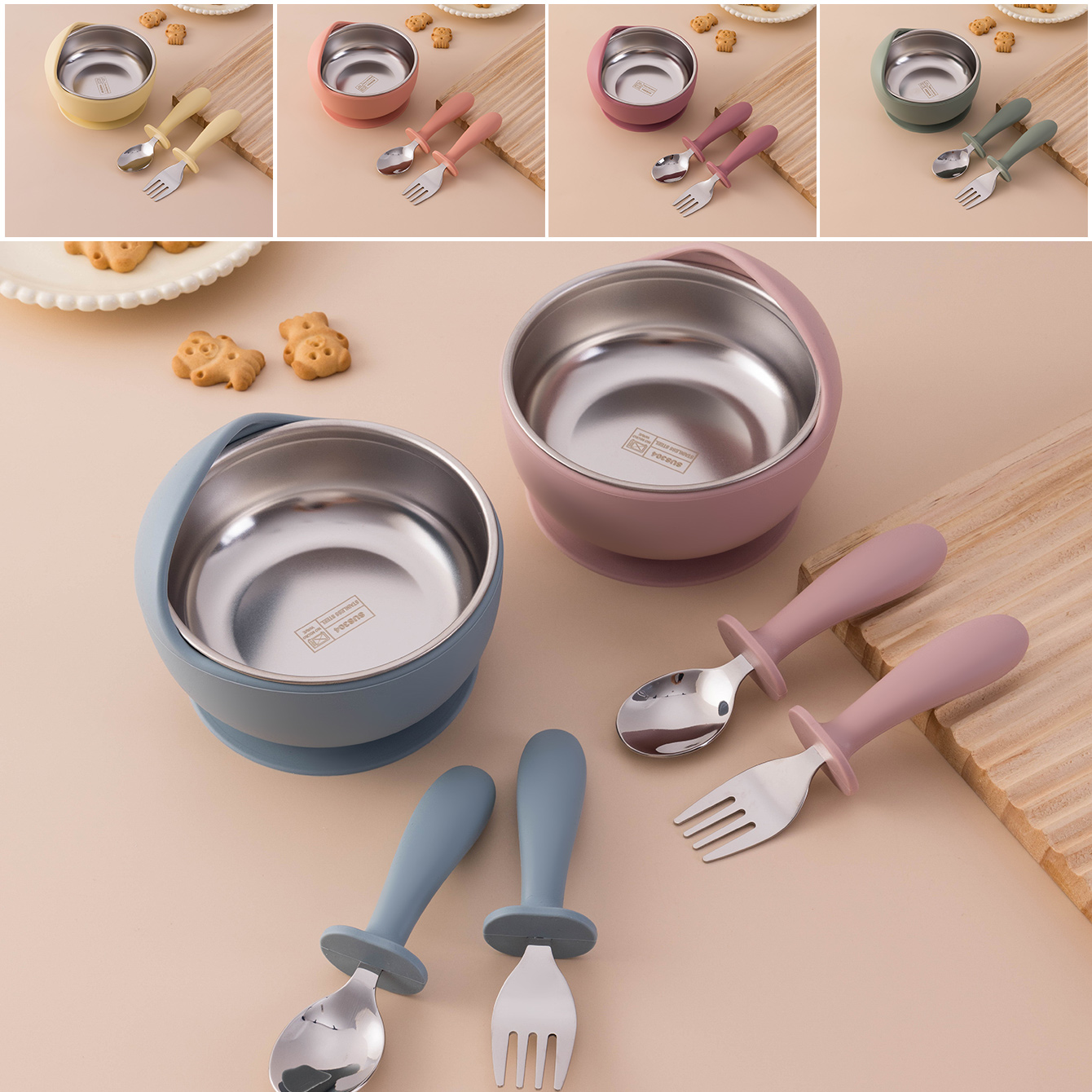 Farbe Kinder 3PCS Edelstahl Si – Self Feed Spoon Bewertung und Preis