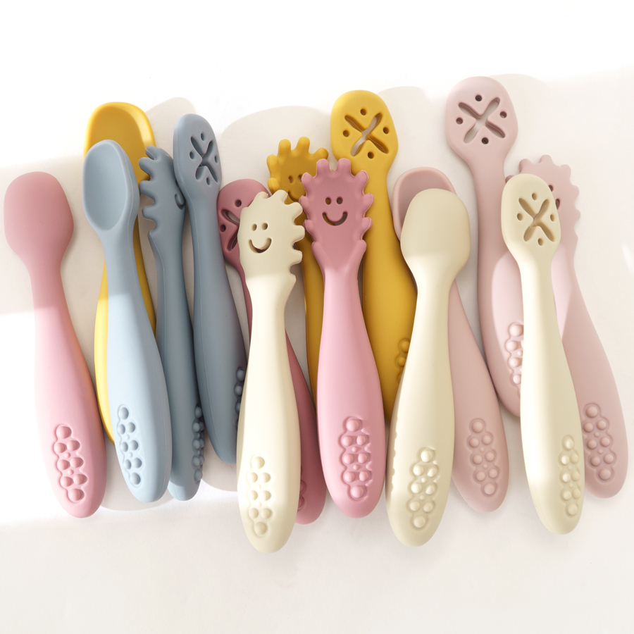 3PCS Silikon Löffel Gabel Für  – Baby Food Utensils Set Bewertung und Preis