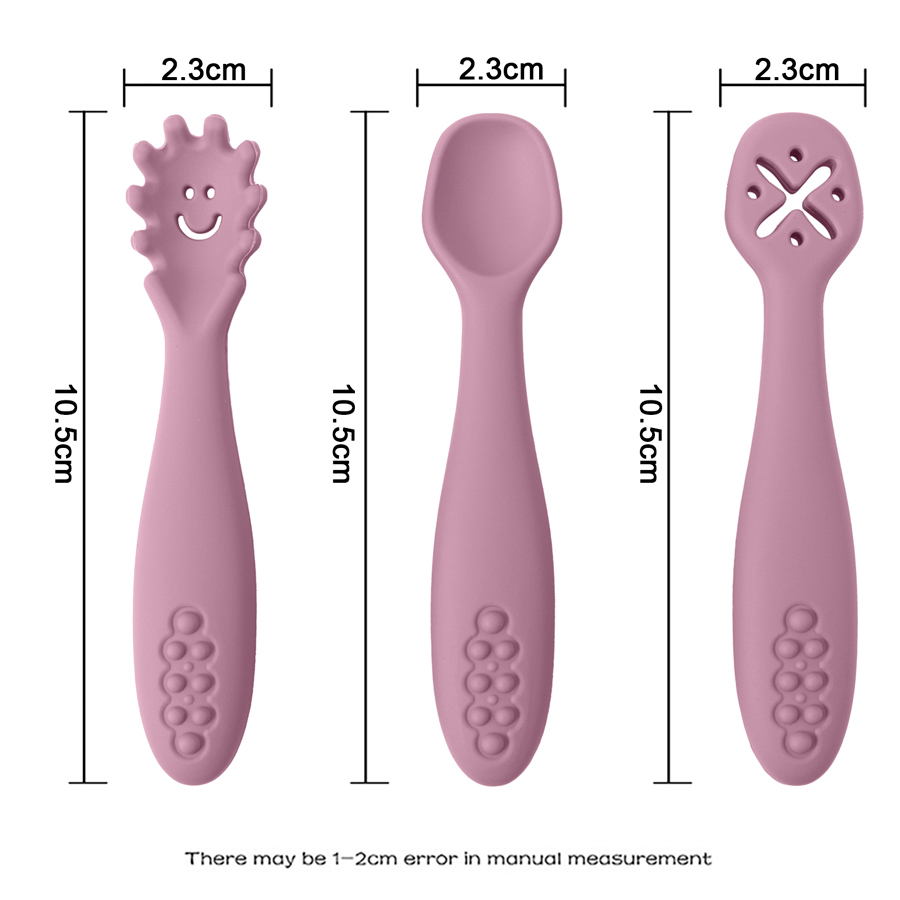 3PCS Silikon Löffel Gabel Für  – Baby Food Utensils Set Bewertung und Preis