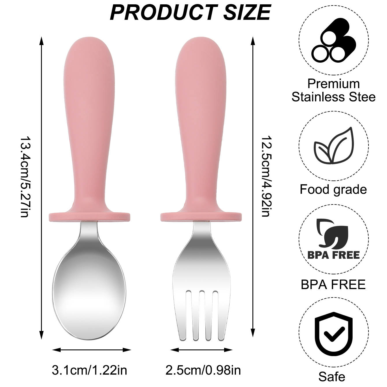 Farbe Kinder 2PCS Edelstahl Lö – Baby Food Utensils Set Bewertung und Preis