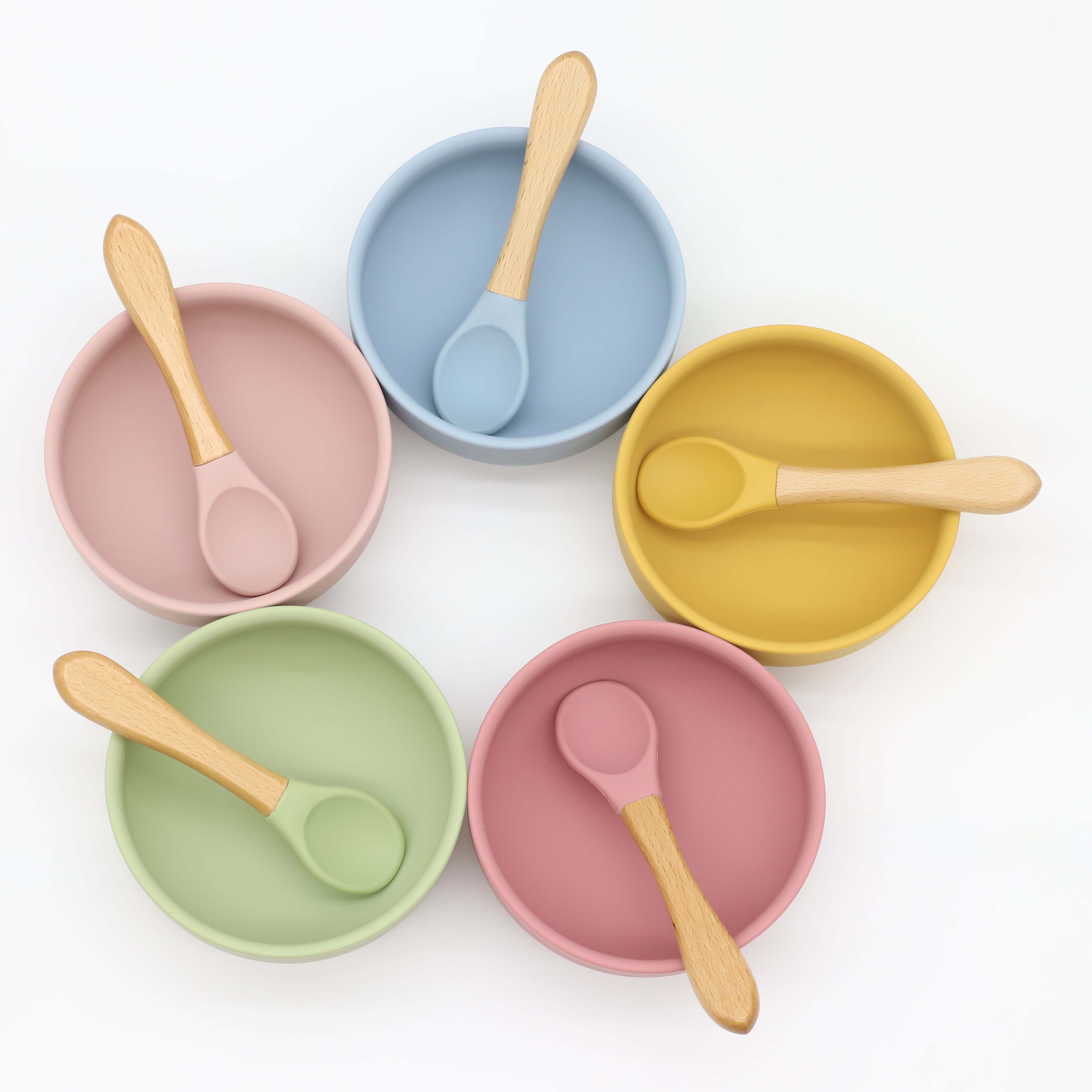 Silikonschüssel mit Saugnapf,  – Baby Food Utensils Set Bewertung und Preis